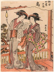 The Merchant (Sho) from the series Beauties Illustrating the Four Social Classes..., c. 1779. Creator: Torii Kiyonaga.