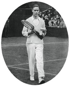 The Duke of York as a competitor in the men's doubles at Wimbledon, 1926, (1937). Artist: Unknown