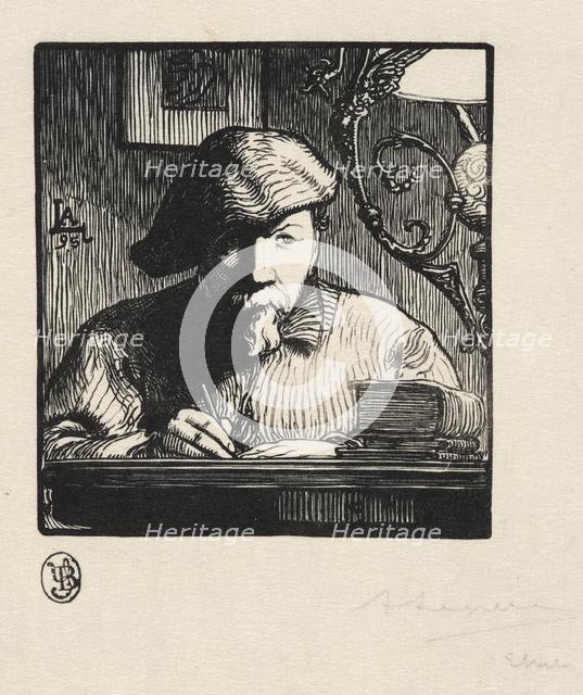 Self-Portrait, 1895. Creator: Auguste Louis Lepère (French, 1849-1918).