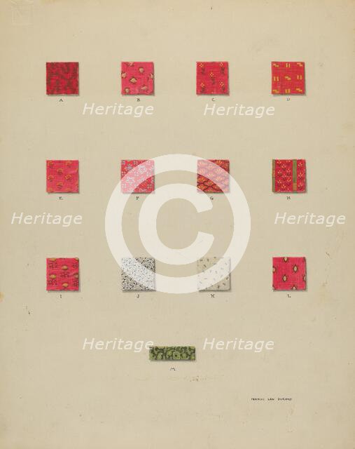 Quilt Patches, c. 1937. Creator: Francis Law Durand.