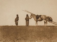 A Travois, Blackfoot, 1926. Creator: Edward Sheriff Curtis.