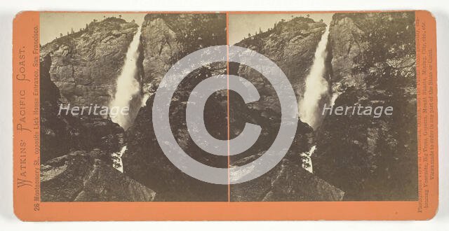 Yosemite Falls, 2630 ft., 1861/76. Creator: Carleton Emmons Watkins.