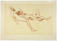 Two Nude Models, 1902. Creator: Theophile Alexandre Steinlen.