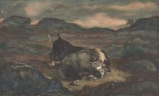 Bear Killing Bull, 1810-75. Creator: Antoine-Louis Barye.
