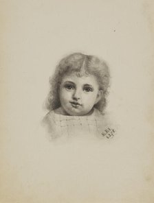 Untitled (Head of a Child), 1878. Creator: Mary Vaux Walcott.
