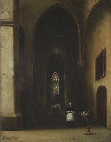 Priest in a church, 1835. Creator: Unknown.