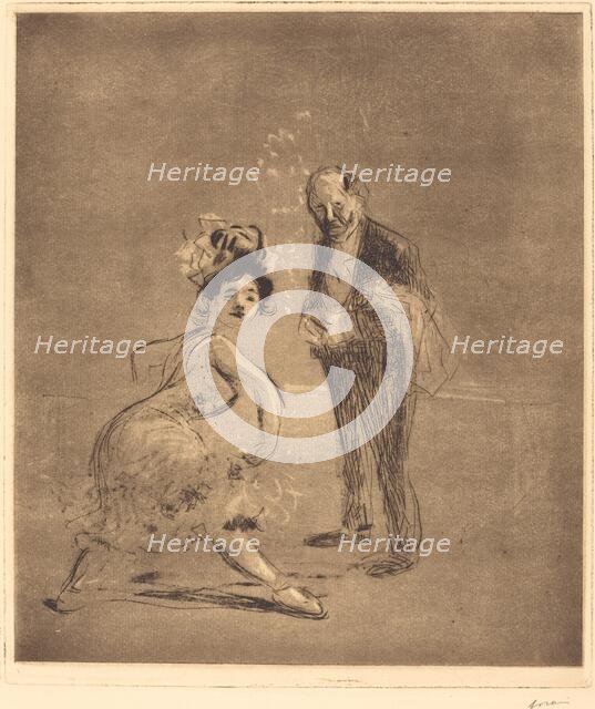 Dancer and Headwaiter, 1908. Creator: Jean Louis Forain.