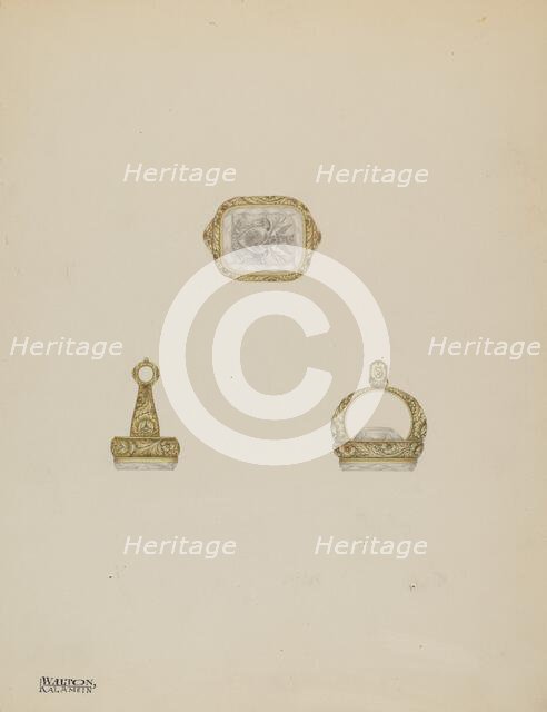 Fob Seal, c. 1937. Creator: Eliseo Rodriguez.