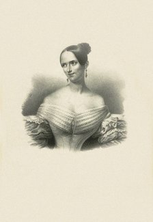 Portrait of the opera soprano Sophie Löwe (1812-1866), c. 1840.