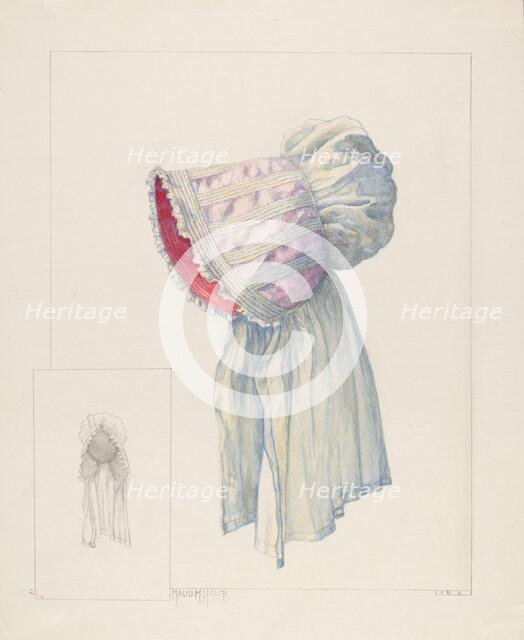 Baby Bonnet, c. 1937. Creator: Maud M Holme.