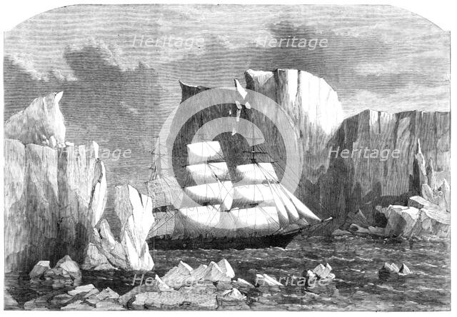 The George Thompson leaving the icebergs in the Antarctic Ocean, 1868. Creator: Unknown.