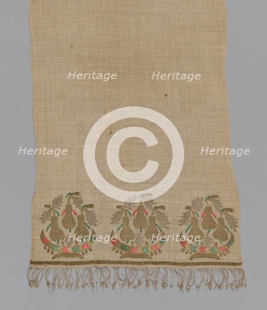 Towel/Napkin, Turkey, 1850/1900. Creator: Unknown.