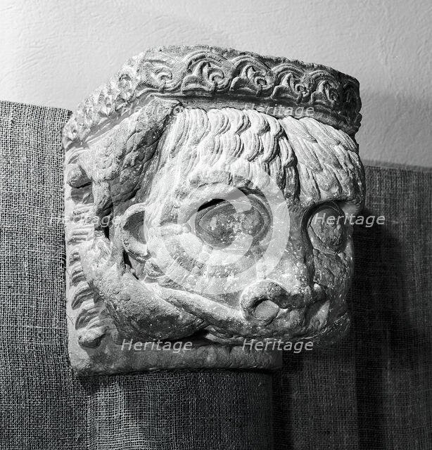 Lintel Support with Lion, 1125/50. Creator: Unknown.