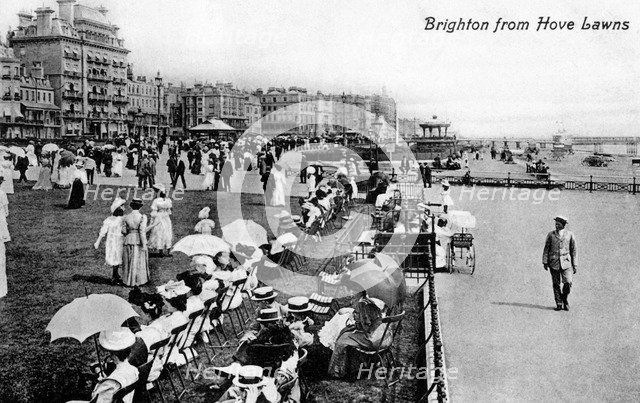 Brighton from Hove Lawns, Sussex, early 20th century.Artist: V&S Photo