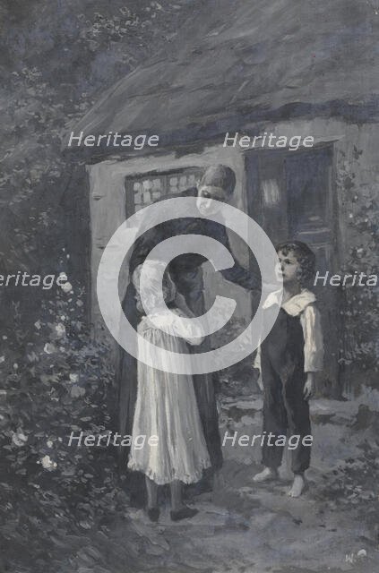 Illustration for Henrik Wergeland, The English pilot "And when the girl's gentle..., probably 1894. Creator: Wilhelm Peters.