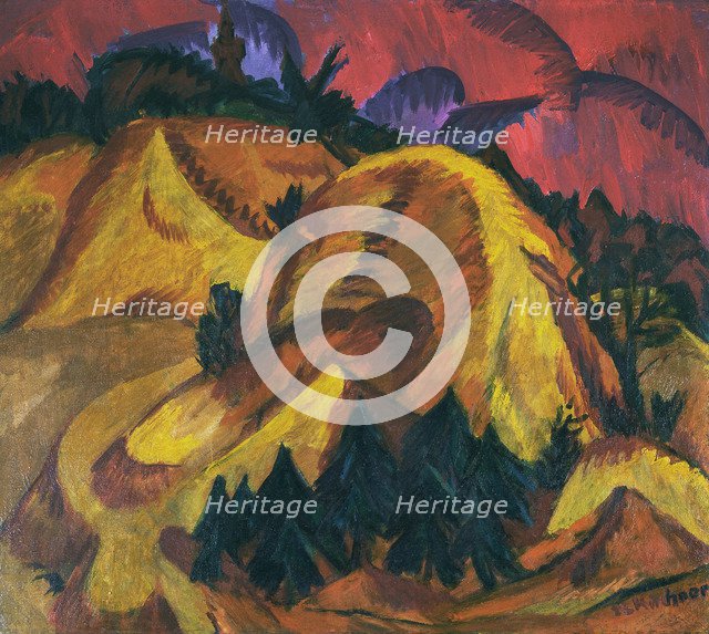 Sand Hills of the Engadin. Artist: Kirchner, Ernst Ludwig (1880-1938)