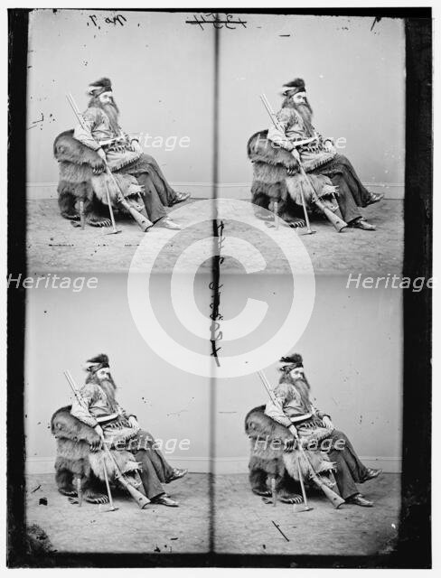 Seth Kinman, between 1860 and 1875. Creator: Unknown.