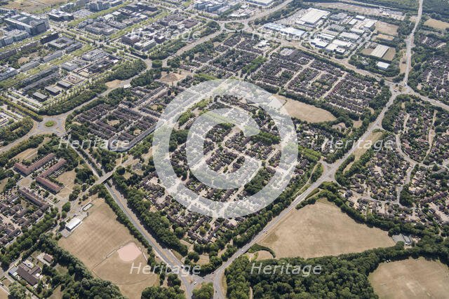 Bradwell Common housing estate, Milton Keynes, 2018. Creator: Damian Grady.