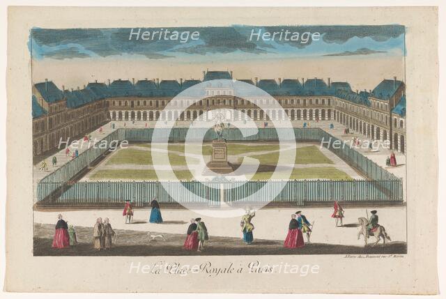 View of the Place Royale in Paris, 1745-1775. Creator: Anon.