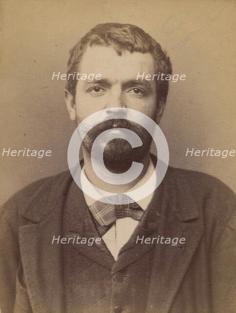 Braun. Frédéric, Charles. 28 ans. Fiché le 22/2/94., 1894. Creator: Alphonse Bertillon.