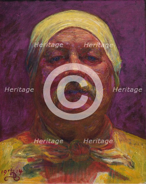 Self-Portrait, 1914. Creator: Zahrtmann, Kristian (1843-1917).