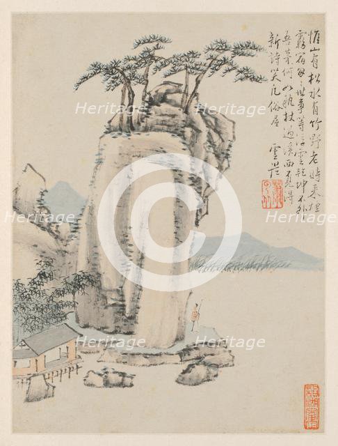 Album of Seasonal Landscapes, Leaf G (previous leaf 7), 1668. Creator: Xiao Yuncong (Chinese, 1596-1673).