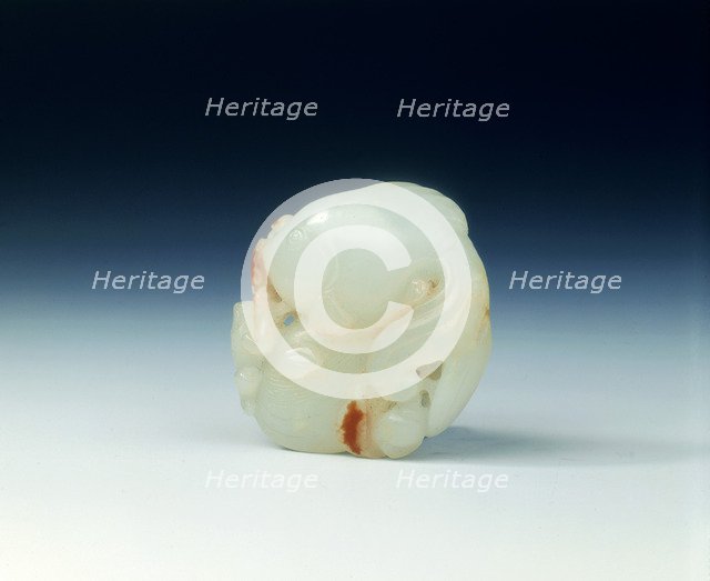 Jade group of goldfish, clam and frog, early Qing dynasty, Suzhou, China, 18th century. Artist: Unknown