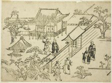 Honbo, from the series "Scenes of Flower-viewing at Ueno (Ueno hanami no tei)", c. 1681/84. Creator: Hishikawa Moronobu.