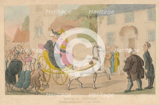 'Doctor Syntax Taking Possession of His Living', 1820. Artist: Thomas Rowlandson.