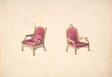 Design for Two Medieval Style Armchairs for "Rev. W. Lloyd", early 19th century. Creator: Anon.