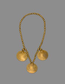 Necklace with Three Round Pendant Disks, A.D. 1000/1400. Creator: Unknown.