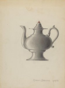 Pewter Teapot, 1936. Creator: Robert Brigadier.