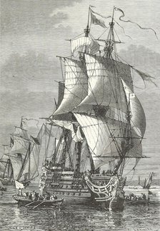 Triumph of Duquesne over Ruyter, at Messina, (1672), 1870. Creators: Jules-Achille Noel, C Laplante.