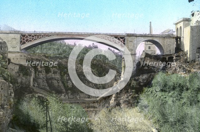 El-Kantara Bridge, Constantine, northeast Algeria. Artist: Unknown