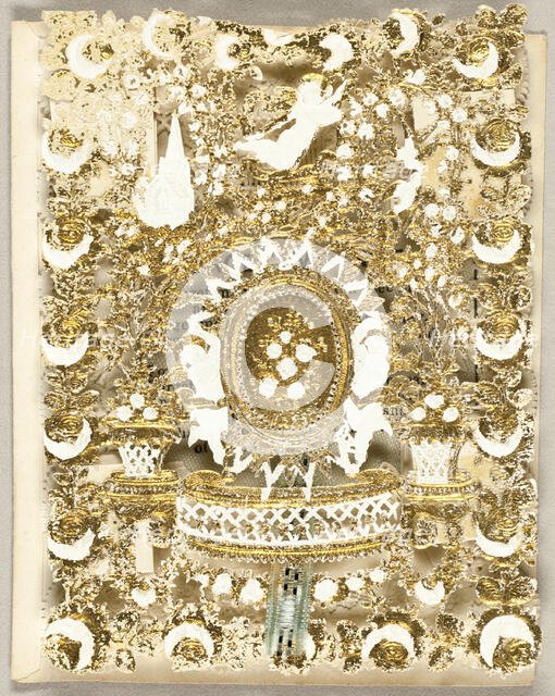 Untitled Valentine (Putti Surrounding a Cameo), 1855/59. Creator: G. Ingram.