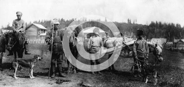 Hunters from the village of Pyanovo, Uriankhai region, 1900. Creator: Unknown.