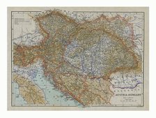 Map of Austria-Hungary, c1910s. Creator: Emery Walker Ltd.