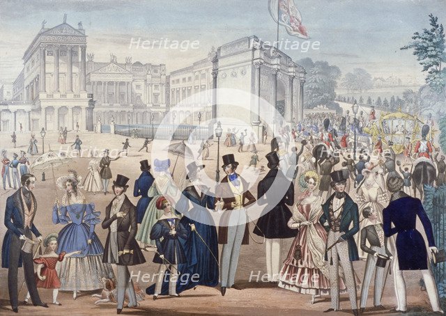 Buckingham Palace, London, 1839. Artist: Anon