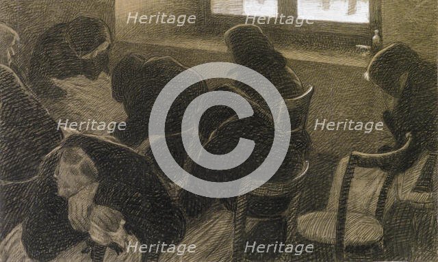 Siesta invernale, c. 1902. Creator: Morbelli, Angelo (1853-1919).