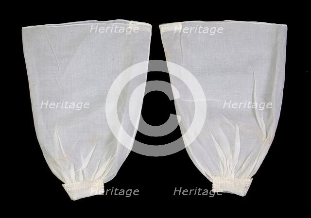 Undersleeves, American, ca. 1860. Creator: Unknown.