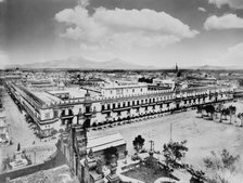 The Palace from the Cathedral, city of Mexico, between 1880 and 1897. Creator: Unknown.