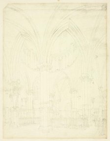 Study for Temple Church, from Microcosm of London, c. 1809. Creator: Augustus Charles Pugin.