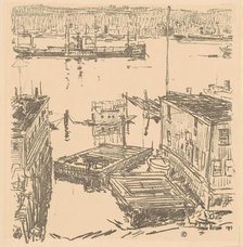 North River, 1917. Creator: Frederick Childe Hassam.