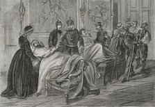 Franco-Prussian War (1870-1871): King William I of Prussia (1797-1888) visiting the wounded..., 1871 Creator: Unknown.
