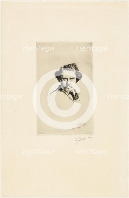 Portrait of Alfred Cadart, 1875. Creator: Marcellin Desboutin.