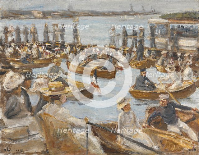 Summer Evening on the Alster-River, Hamburg. Artist: Liebermann, Max (1847-1935)