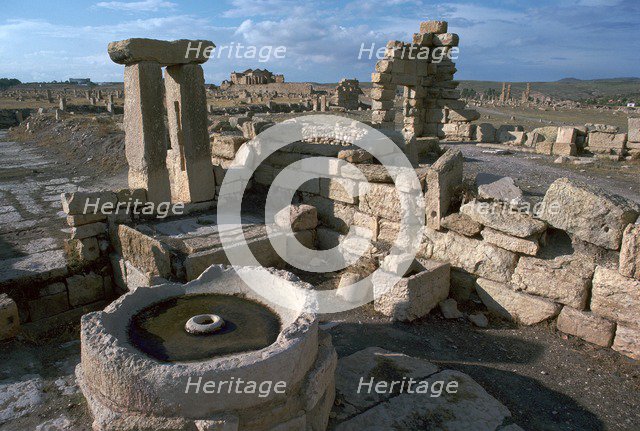 Roman olive presses in the city of Sufetula. Artist: Unknown