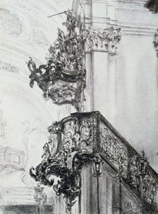 'Architectural study', (1830-1905?). Artist: Adolph Menzel