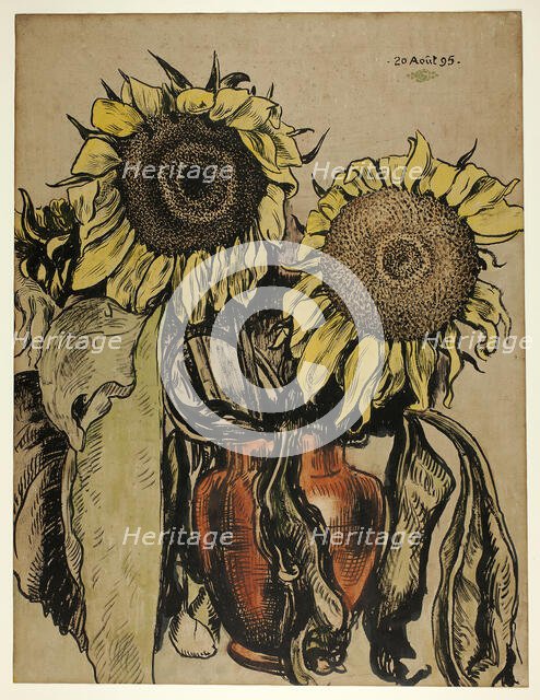 Sunflowers, August 20, 1895. Creator: Georges Lemmen.