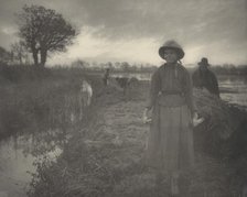 Poling the Marsh Hay, 1886. Creators: Dr Peter Henry Emerson, Thomas Frederick Goodall.